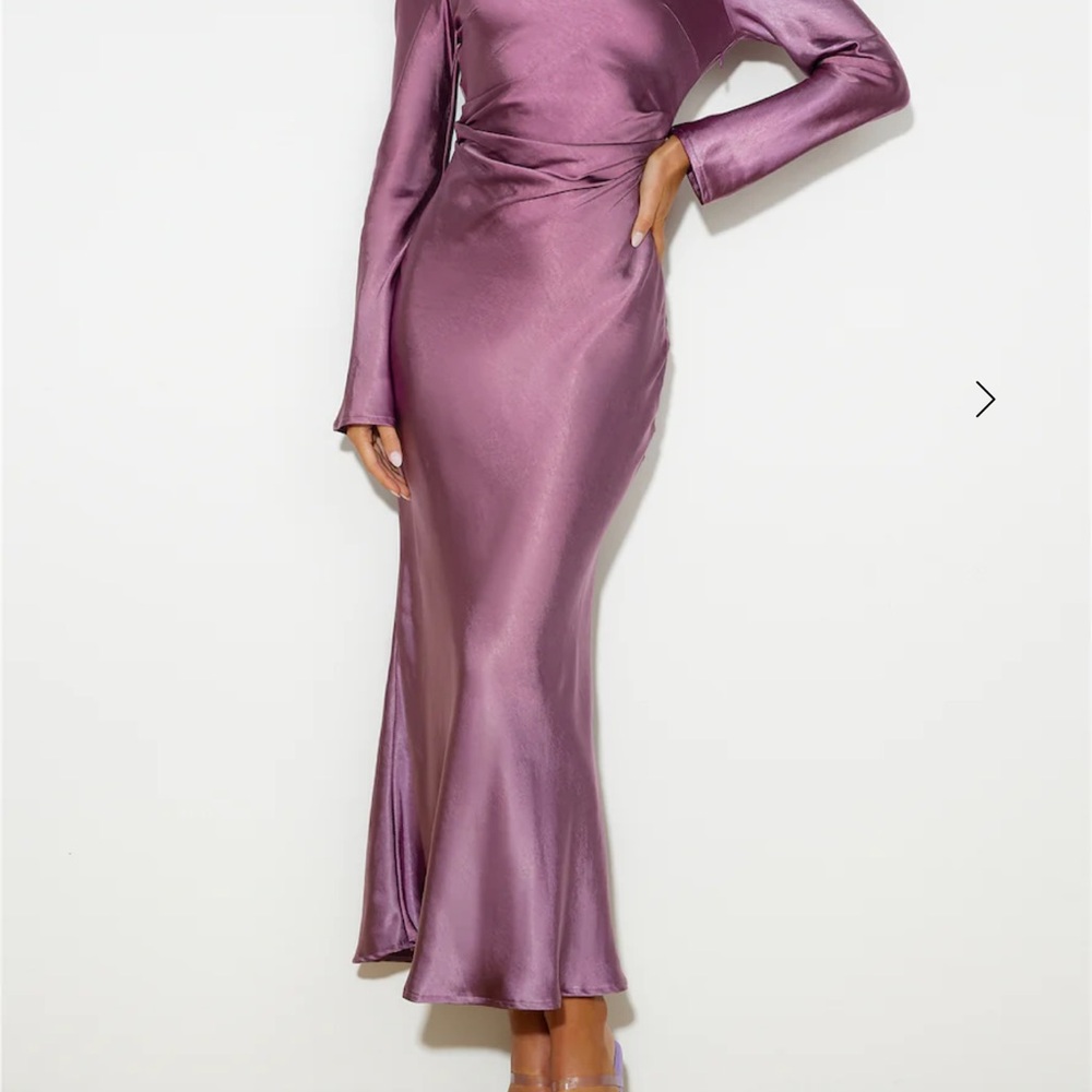 Hello Molly Luxe Plum Long Sleeve Dress